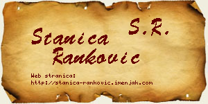 Stanica Ranković vizit kartica
